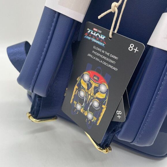 Loungefly Marvel Thor Love & Thunder Cosplay Mini Backpack Glow in Dark New - Picture 9 of 10